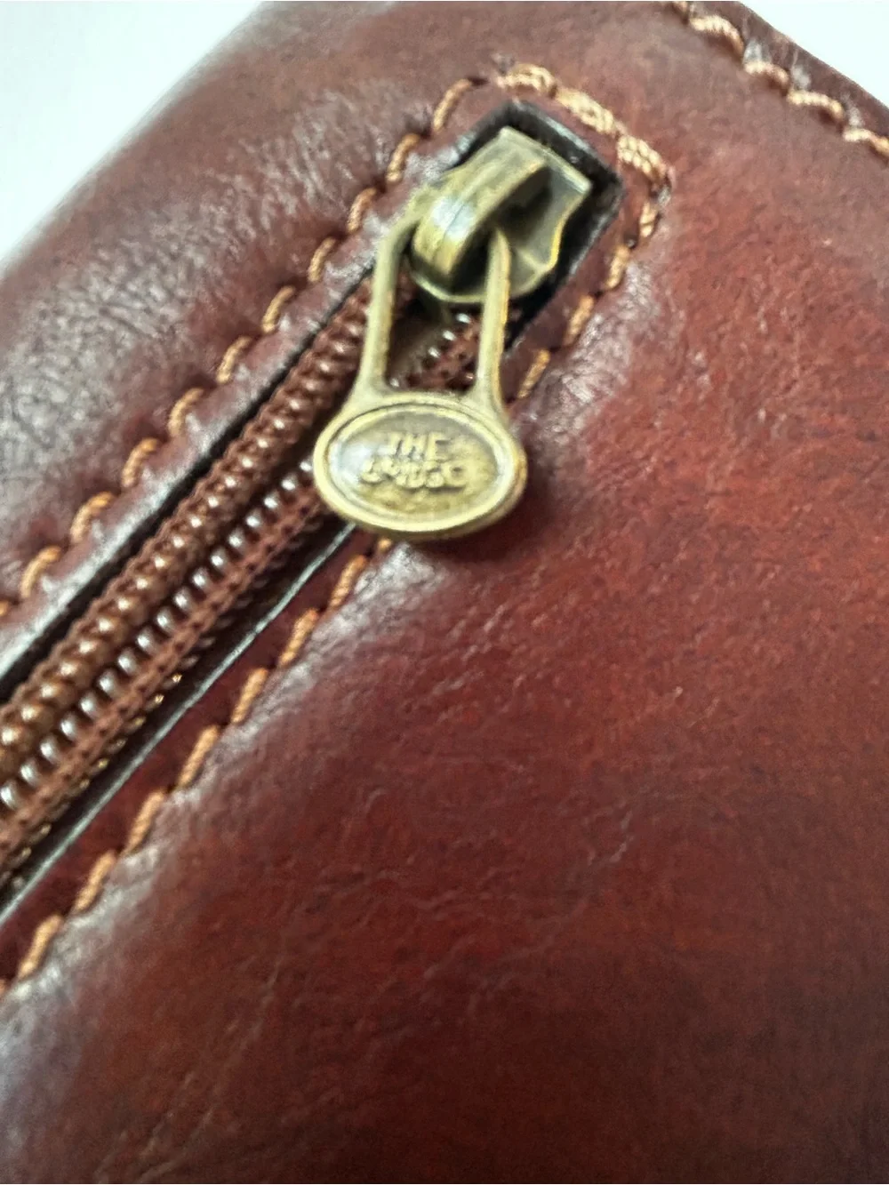 Vintage Men's Leather Wristlet Messenger Pouch - Brown